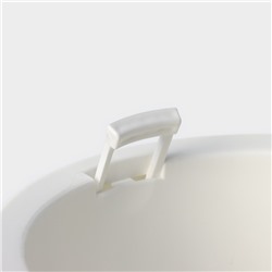 Кашпо для цветов со вставкой «Вдохновение», 2.25 л, d=17.5 см, h=15 см, белое