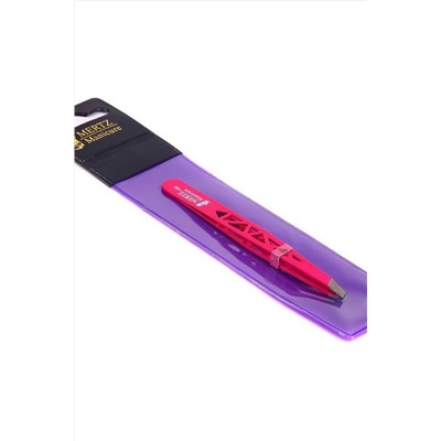 Mertz Пинцет косметический скошенный 189, розовый, 9,5 см KRISTALLER, 1212832