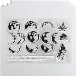 Штамп для творчества силикон "Фазы луны" 16х11 см