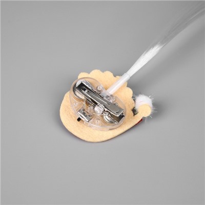 Заколка для волос светодиодная «Дед Мороз» 33×4.5 см, 1 LED, батарейки LR1130×2 (в комплекте), мерцание, свечение белое