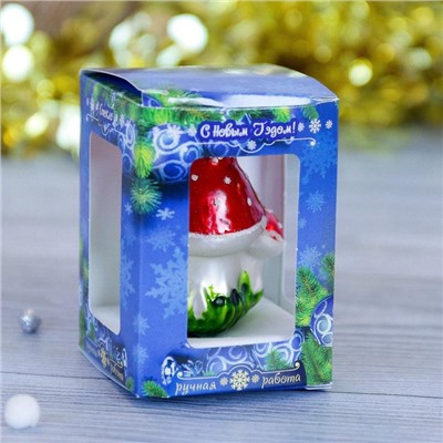 Ёлочное украшение «Грибочек» h=6 см