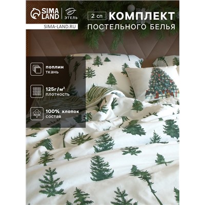 Постельное бельё 2-спальное «Этель. Елки», поплин