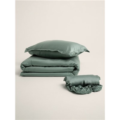 Простыня евро SL Home Tencel, 235×260 см, оливковая, тенсель