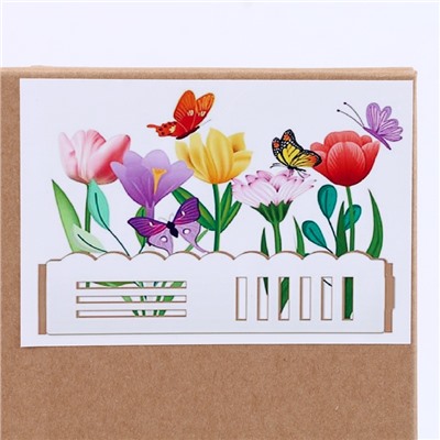 Алмазная вышивка «Цветы с бабочками в саду», интерьерный декор