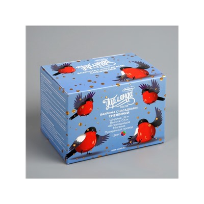 Гирлянда «Бахрома» 1.8×0.5 м с насадками «Снежинки», IP20, прозрачная нить, 48 LED, свечение мульти (RG/RB), мигание, 220 В