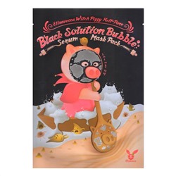 Elizavecca Маска пузырьковая для лица с порошком чёрного угля / Black Solution Bubble Serum Mask Pack, 28 мл 15526