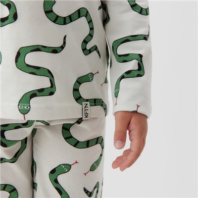 Пижама детская (лонгслив и брюки) KAFTAN «Змеи», размер 28 (86-92 см)