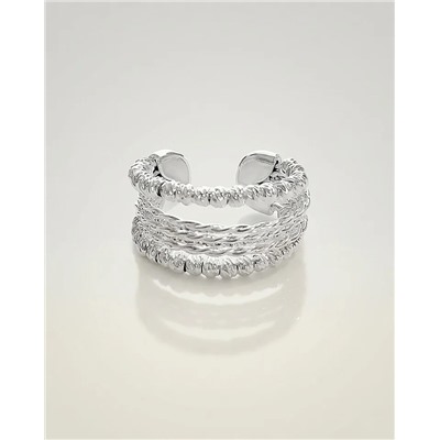 Кольцо с белым серебрением