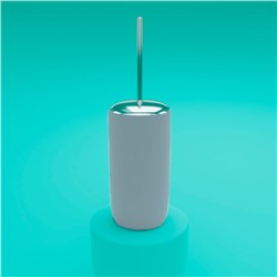 Набор аксессуаров для ванной комнаты «Тринити», 6 предметов (мыльница, дозатор для мыла, два стакана, ёрш, ведро), цвет серый