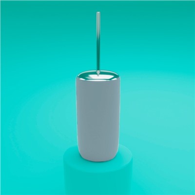 Набор аксессуаров для ванной комнаты «Тринити», 6 предметов (мыльница, дозатор для мыла, два стакана, ёрш, ведро), цвет серый