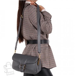 Сумка женская кожаная 86215 d.gray Polina&Eiterou/30(дефект)