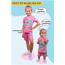 Комплект (футболка, шорты) для девочки №SM775-1