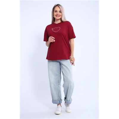 Футболка женская ФЖ0062А (Бордовый)