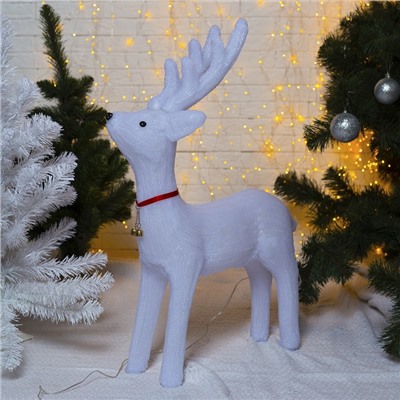 Светодиодная фигура «Олень матовый» 52×80×21 см, акрил, 80 LED, 8 режимов, 24 В, свечение белое