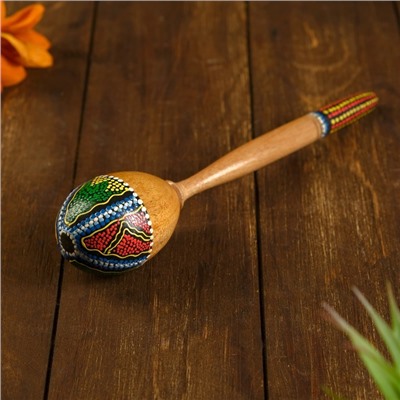 Сувенирный музыкальный инструмент «Маракас», 21×5×5 см, МИКС