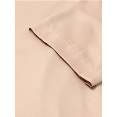 Халат домашний женский с запахом MINAKU: Home collection, бежевый, размер 48