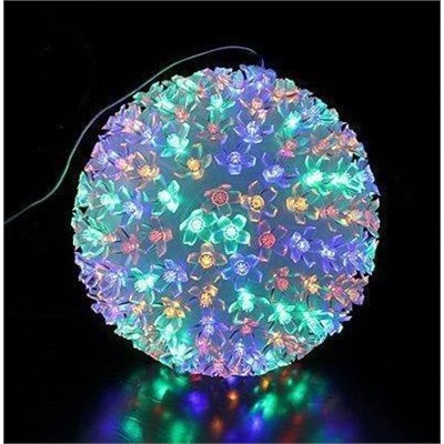 Шар цветы сакуры  200Led, d 18cм. светильник/ ночник /праздничное освещение/ цвет мульти