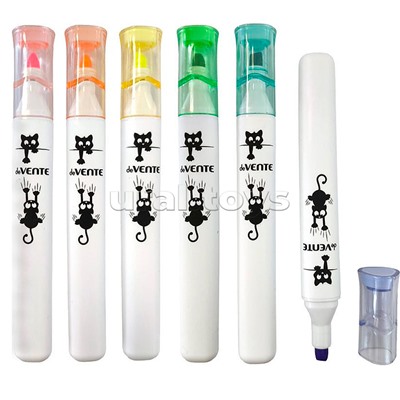 Набор маркеров-выделителей "Triolino. Cat Accent" (06 цв - розовый, оранжевый, желтый, зеленый, бирюзовый, сиреневый)