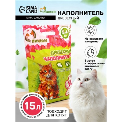 Наполнитель древесный «Пижон» 15 л