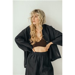 Костюм лён  SET004/01/Черный