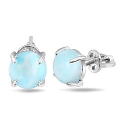 Серьги, ларимар, СПН119