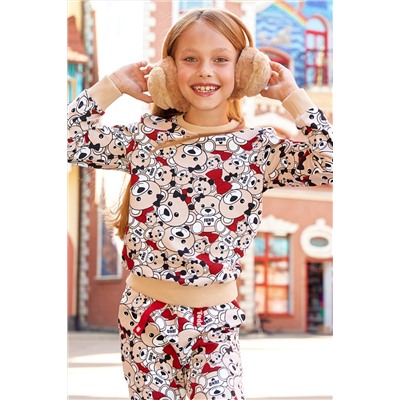 Джемпер (толстовка) д/дев Juno AW21GJ513 TEDDY BEAR бежевый мишки