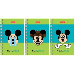 Записная книжка на спирали А7  40л клетка "Mickey emojis" (087525) Хатбер