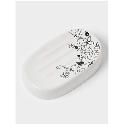 Аксессуары для ванной, 4 предмета, мыльница, дозатор для мыла, 2 стакана, белые