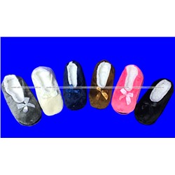 6 ПАР - Носки-тапочки внутри с мехом ОДНОТОННЫЕ женские