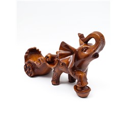 Подставка под бутылку TAKE IT EASY «Слон», полистоун под дерево, 34×13×20 см