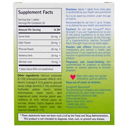 Bionorica, Sinupret, Adult Strength, поддержка здоровья носовых пазух и иммунной системы для взрослых, 25 таблеток