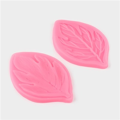 Молд кондитерский «Листва», силикон, 2 части, 7×4.5 см, МИКС