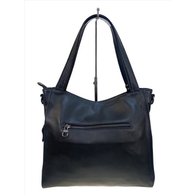 Женская сумка из натуральной кожи, цвет черный