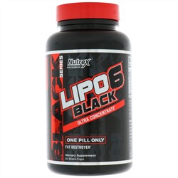 Nutrex Research, LIPO-6 Black, ультраконцентрат, 60 черных капсул