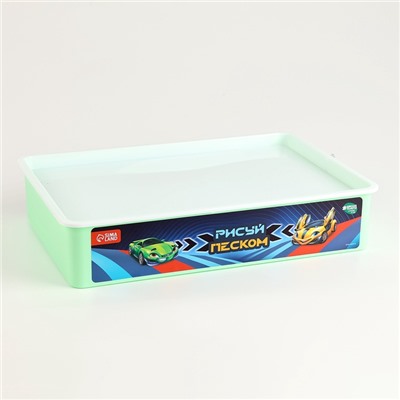 Планшет «Рисование песком», 27×39 см, песок 1 кг, трафарет, набор для творчества