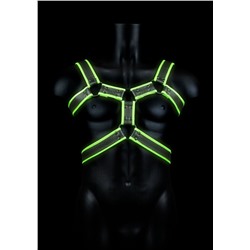 Стильная портупея Body Harness с неоновым эффектом - размер L-XL