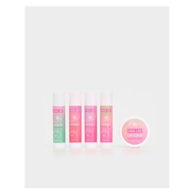 Подарочный набор новогодний Winter Fantasy, 4 бальзама и скраб для губ, URAL LAB