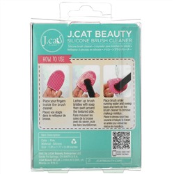 J.Cat Beauty, Silicone Brush Cleaner, Pink, 1 Tool
