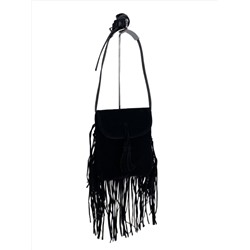 Женская сумка из искусственной замши, цвет черный