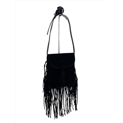 Женская сумка из искусственной замши, цвет черный