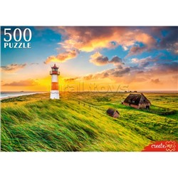 Пазлы 500 "Маяк на закате"