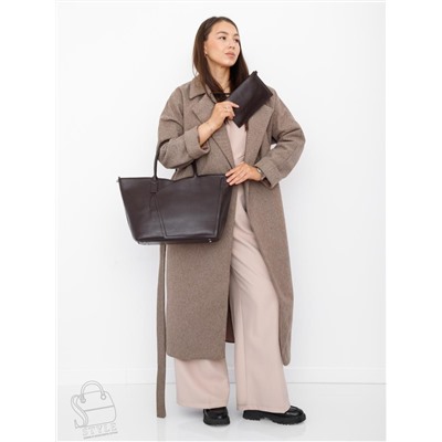 Сумка женская кожаная 1059C coffee Polina&Eiterou