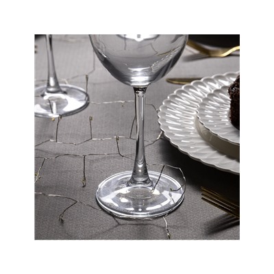 Гирлянда «Мишура» 2 м роса, IP20, серебристая нить, 50 LED, батарейки CR2032×2 (в комплекте), свечение тёплое белое