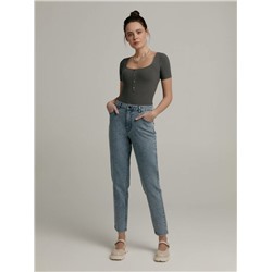 Mom CONTE CON-538 Джинсы mom оксидной варки с высокой посадкой