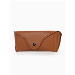 Футляр для очков на кнопке, 16×3.5×6.5 см, коричневый