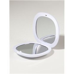 Зеркало складное «Флаконы», 7.5×7.5 см, с увеличением х2, нежно-розовое