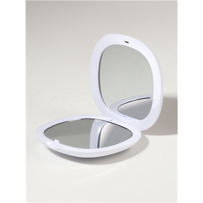 Зеркало складное «Флаконы», 7.5×7.5 см, с увеличением х2, нежно-розовое