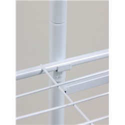 Подставка для цветов Greengo, 4 полки, 43×22×82 см, напольная, металл, белая