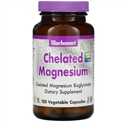 Bluebonnet Nutrition, Хелатный магний, 120 растительных капсул