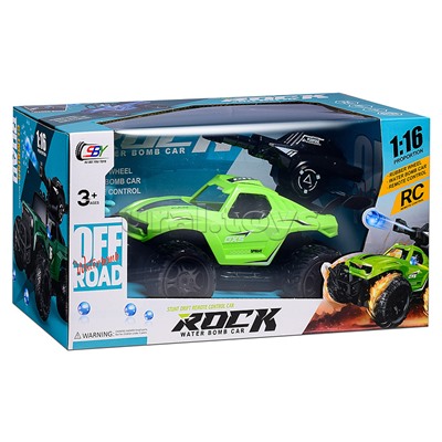 Машина с водяной пушкой,р/у, цвет зелёный, 27 MGz, в коробке